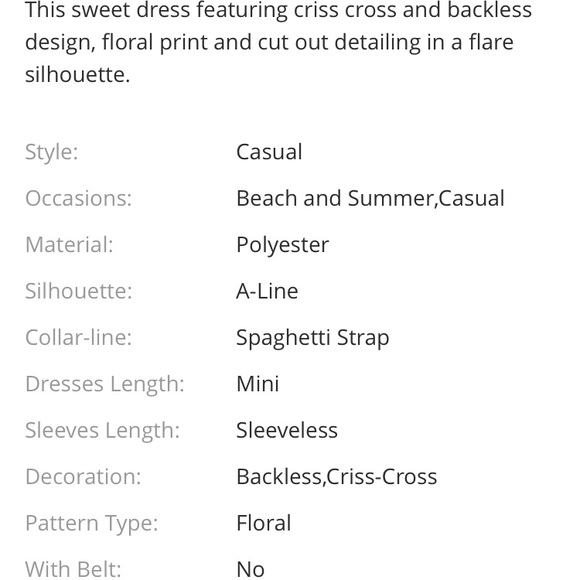 Zaful Criss Cross Backless Floral Dress - Picture 7 of 8